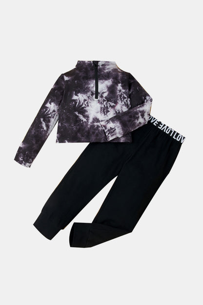 Girls Tie-Dye Pullover and Pants Set