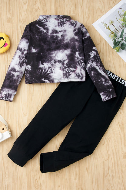 Girls Tie-Dye Pullover and Pants Set