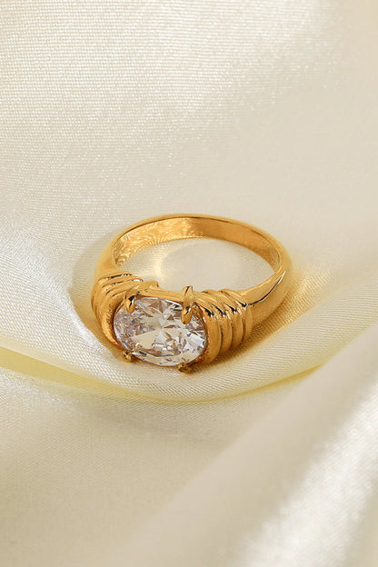 18K Gold Plated Zircon Ring